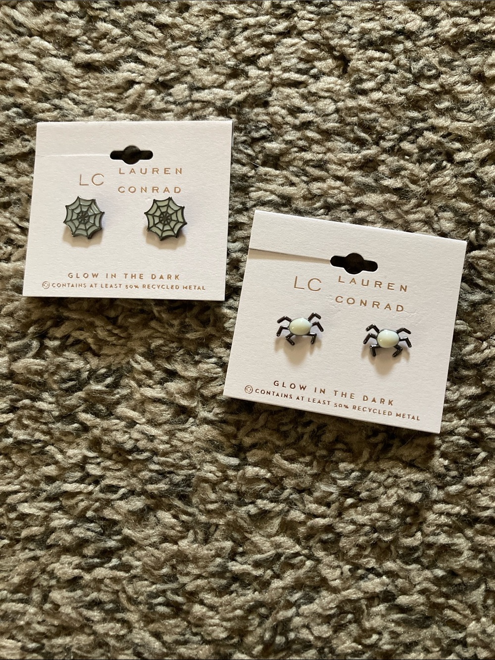 LC Lauren Conrad Spiderweb and Spider Earrings